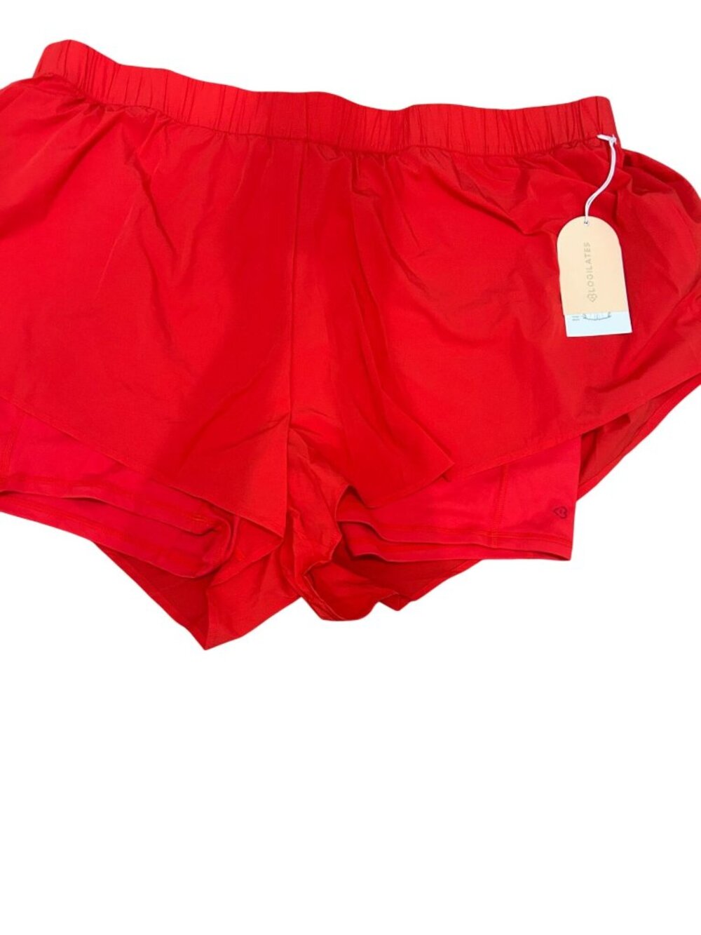 NWT Blogilates Women's Marshmallow Dolphin Shorts - Red 3X
